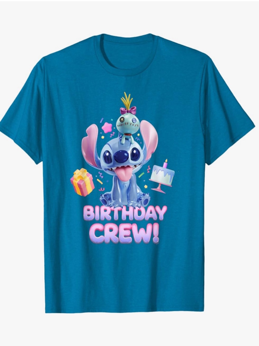 Disney Lilo & Stitch with Scrump Birthday Crew T-Shirt